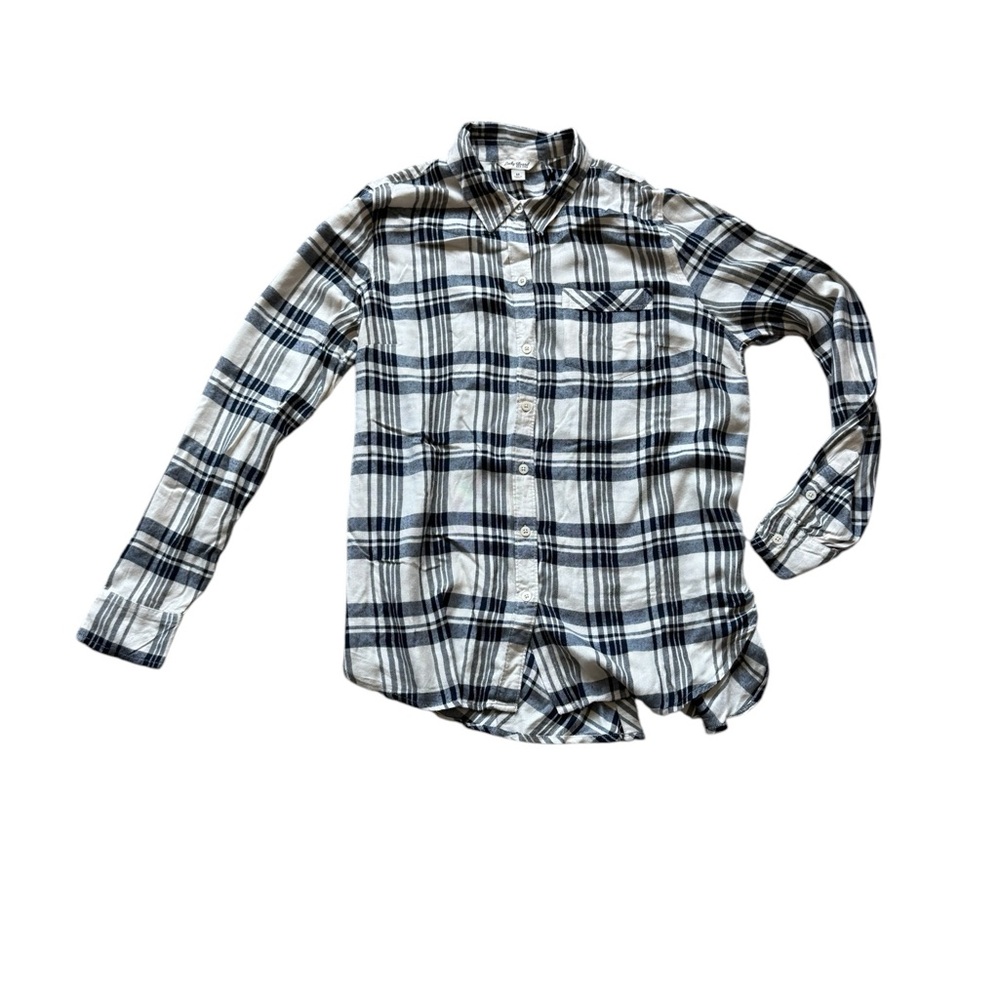 Lucky brand  Black and White Plaid Shirt